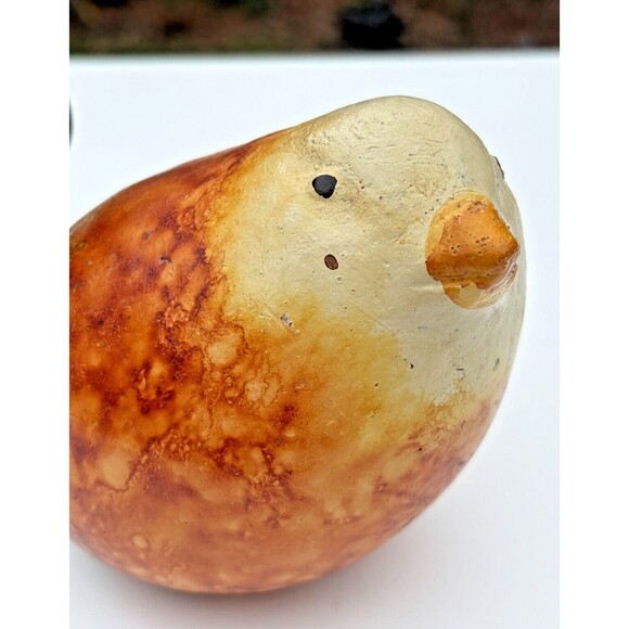 Folk Art Clay Art Pottery Bird Figure w/ Wrought Iron Tail Handcrafted Mexico - Picture 11 of 14